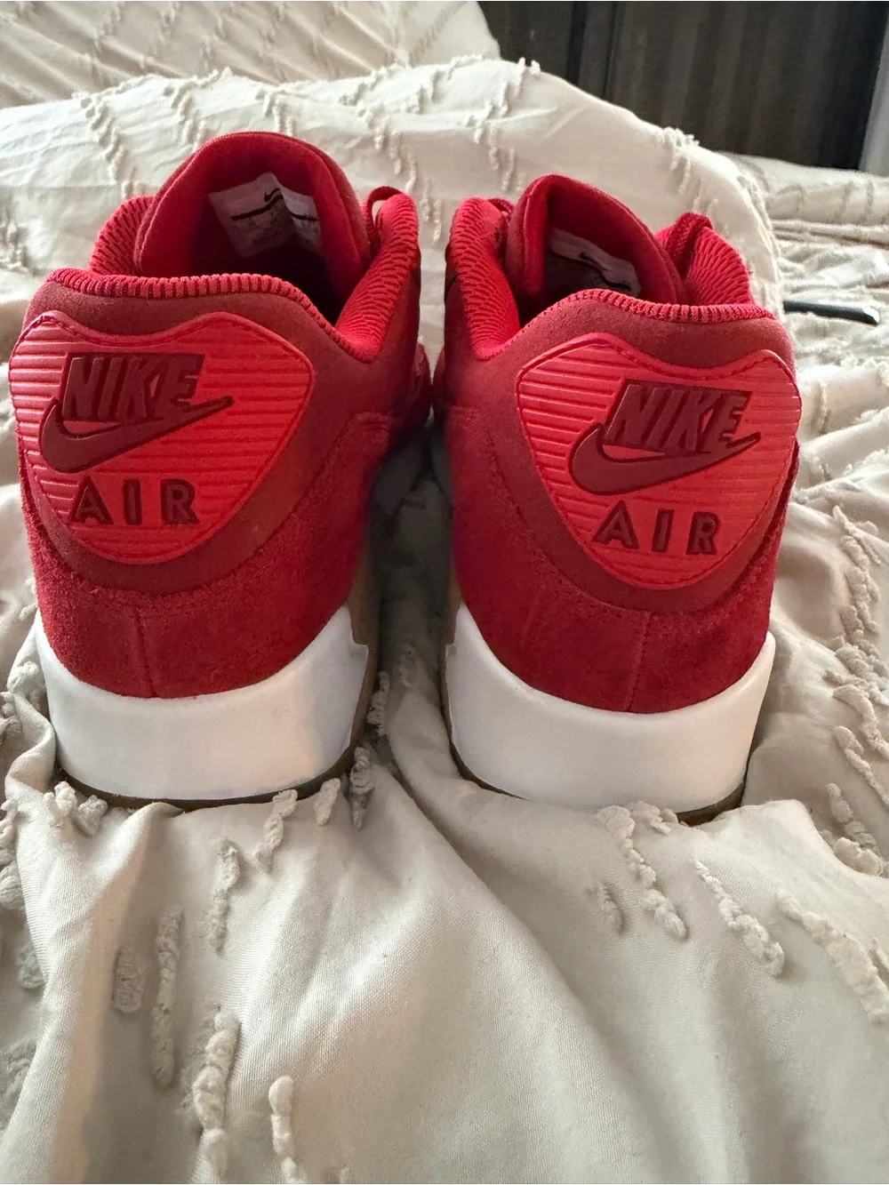 Nike Women's Red Suede Low-Top Sneakers